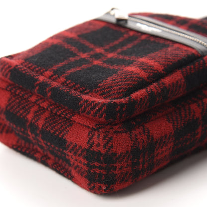 Saint Laurent Check-print Crossbody Bag Red 6 of 8
