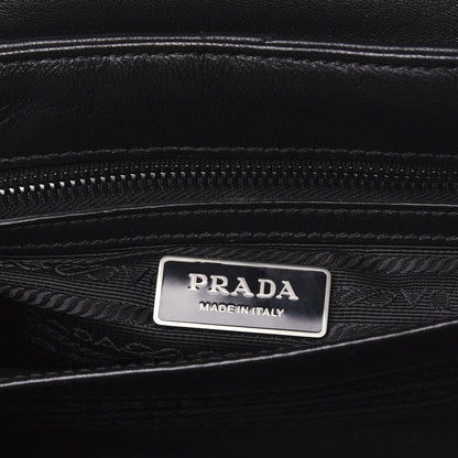 Prada Nappa Triangle Stitched Large Spectrum Bag Black 9 of 18