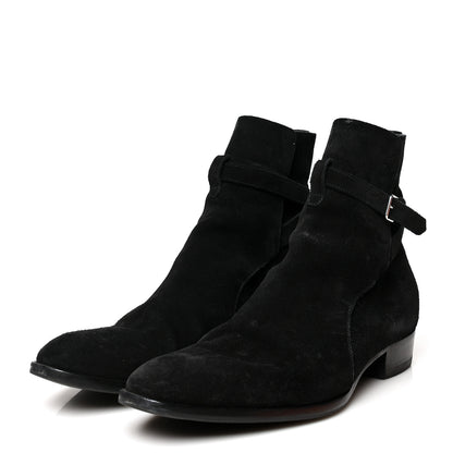Saint Laurent Jodhpur Suede Mens Wyatt 30 Boots 46 Black 3 of 9