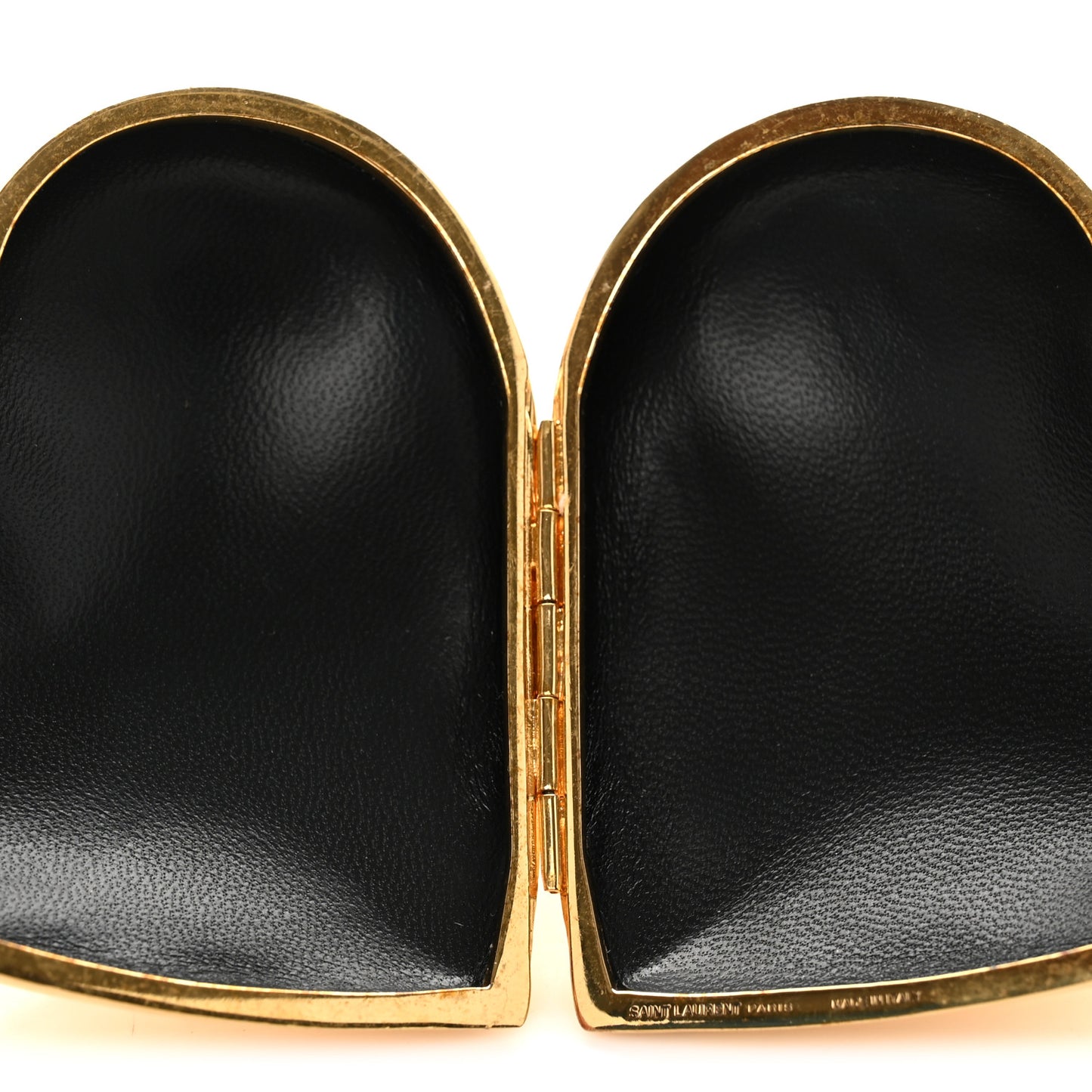 Brass Evening Mini Heart Minaudiere Gold