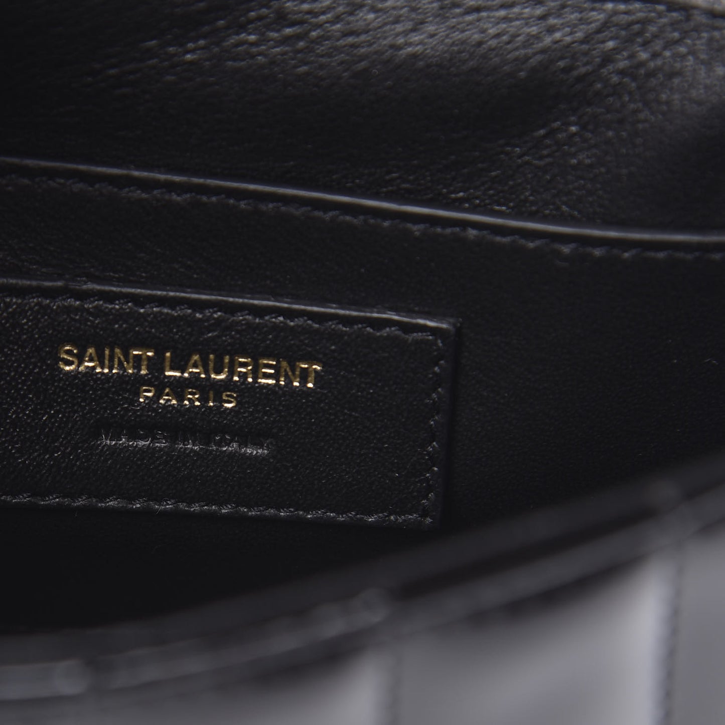 Patent Calfskin Matelasse Monogram Small Vicky Chain Bag Black