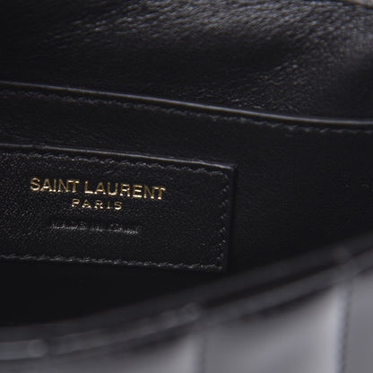 Saint Laurent Patent Calfskin Matelasse Monogram Small Vicky Chain Bag Black 6 of 11