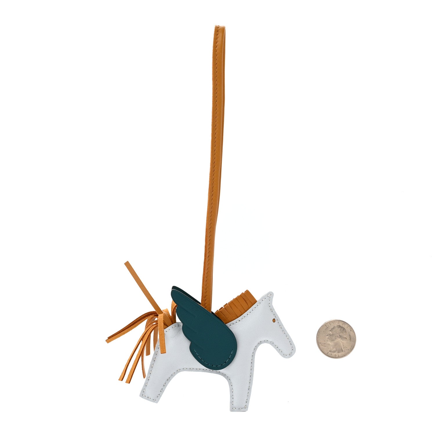 Hermes Milo Lambskin Grigri Rodeo Pegase Horse Bag Charm PM Bleu 2 of 5