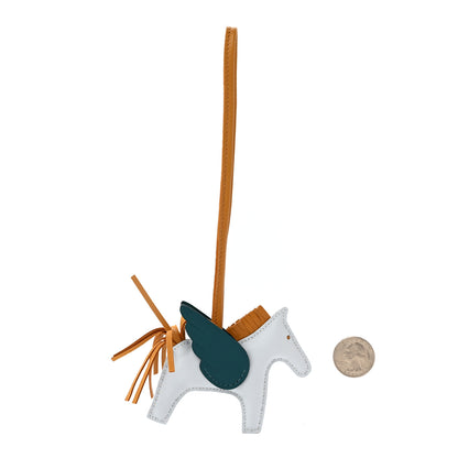 Hermes Milo Lambskin Grigri Rodeo Pegase Horse Bag Charm PM Bleu 2 of 5