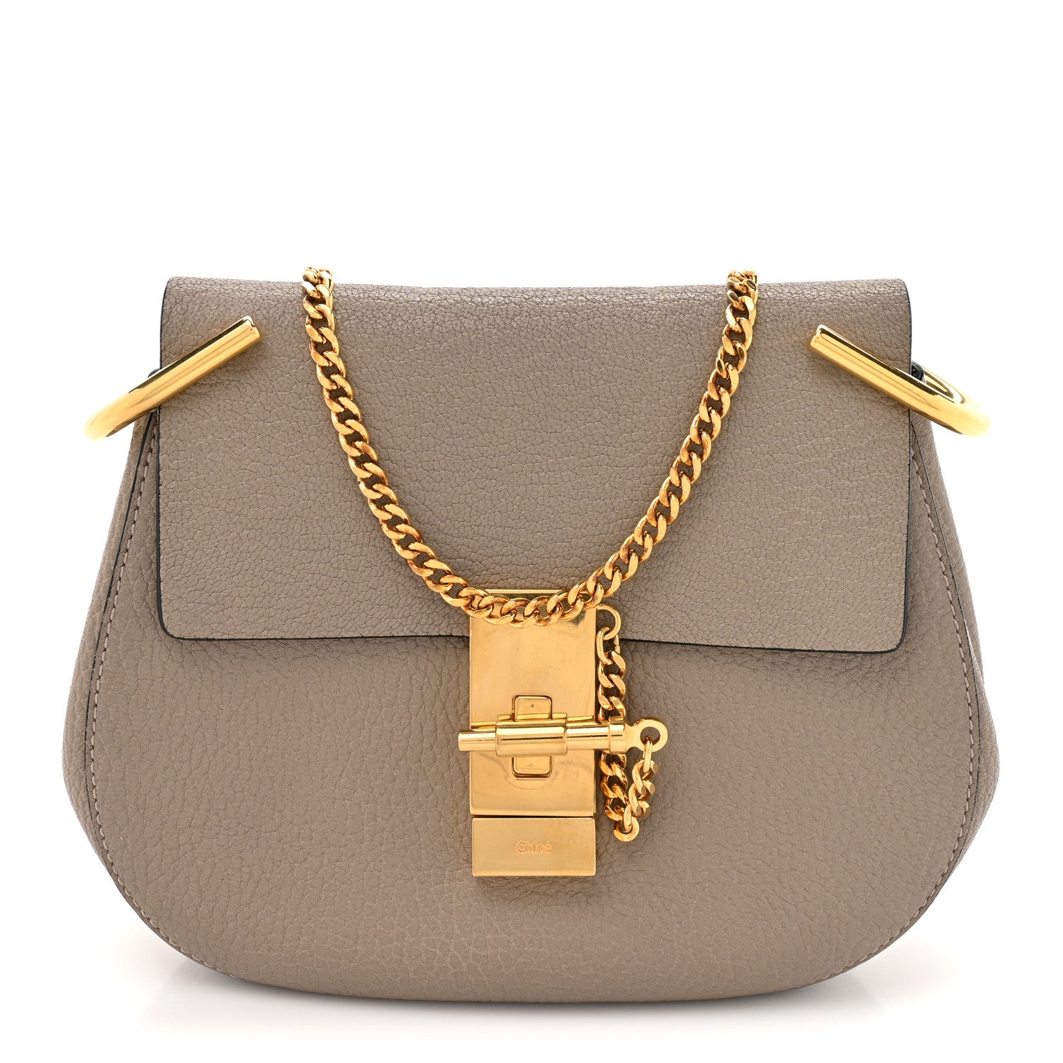 Chloe Grained Lambskin Mini Drew Shoulder Bag  Motty Grey 1 of 10