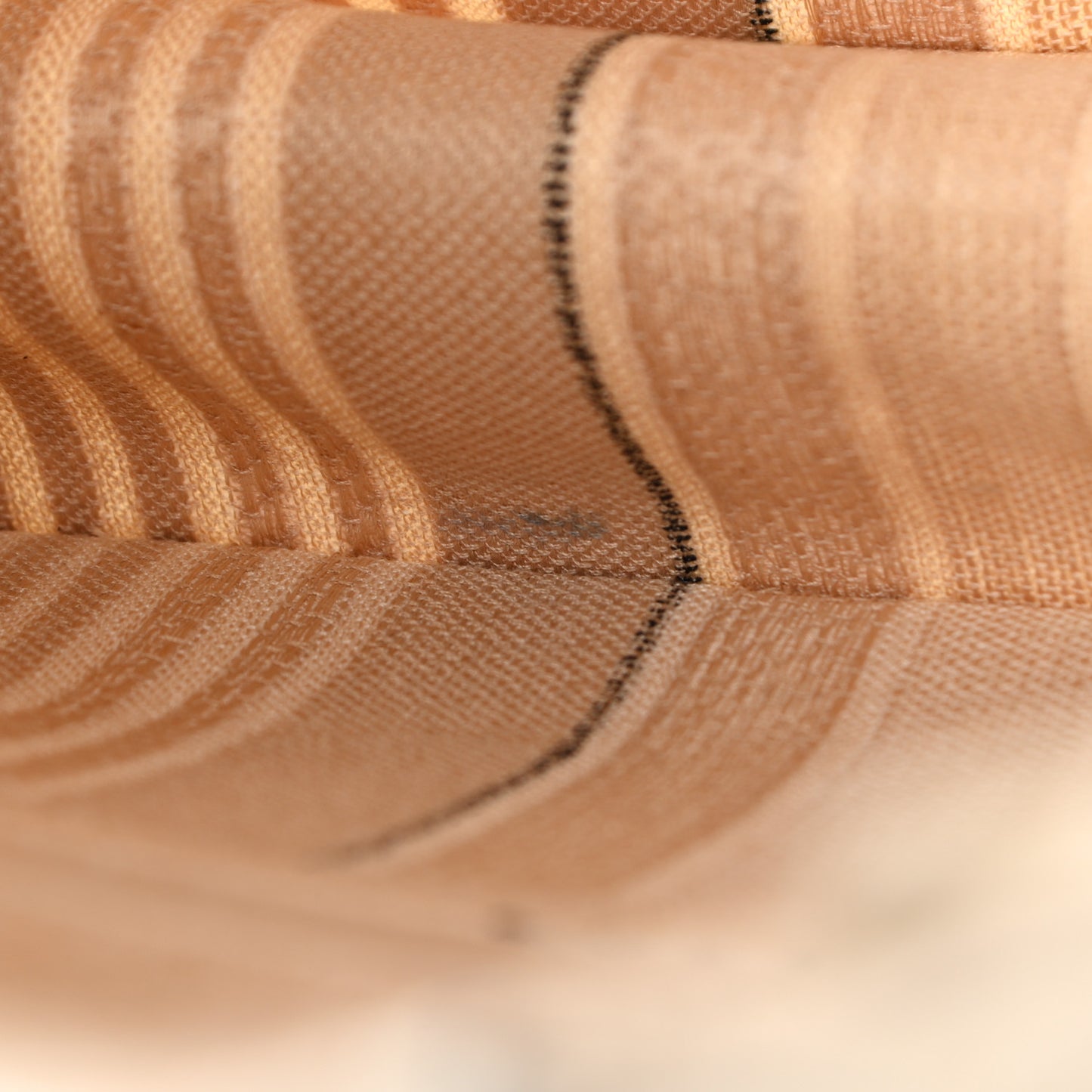 Canvas Embroidered Large Stripes Book Tote Beige