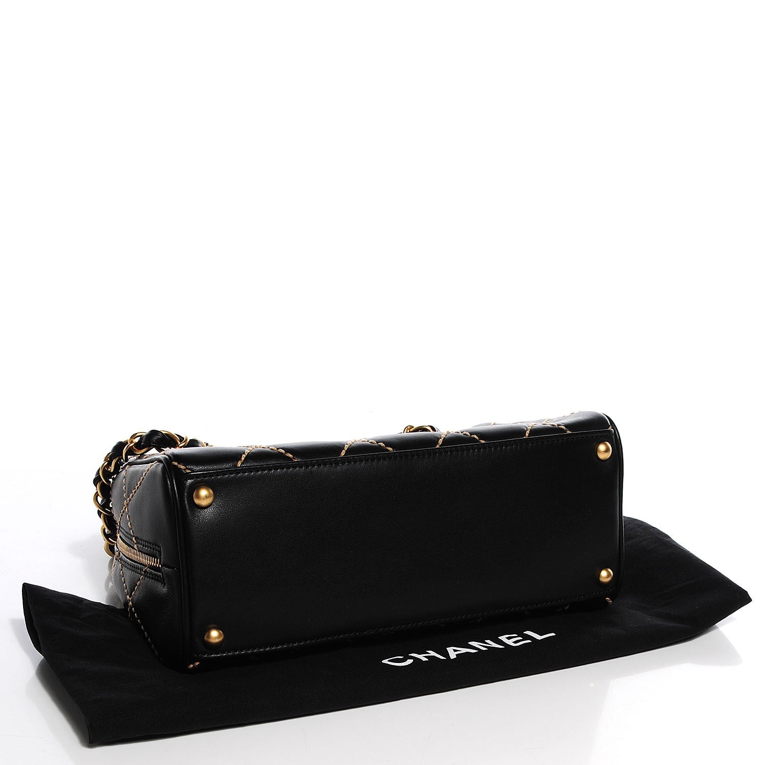 Chanel Calfskin Quilted Wild Stitch Bag Black 4 of 7