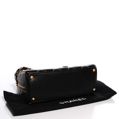 Chanel Calfskin Quilted Wild Stitch Bag Black 4 of 7