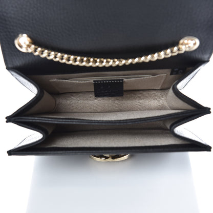 Gucci Dollar Calfskin Small Interlocking G Shoulder Bag Black 5 of 7
