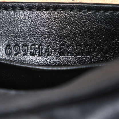 Gucci Calfskin Matelasse Chevron Mini GG Marmont Half Moon Hobo Black 7 of 11