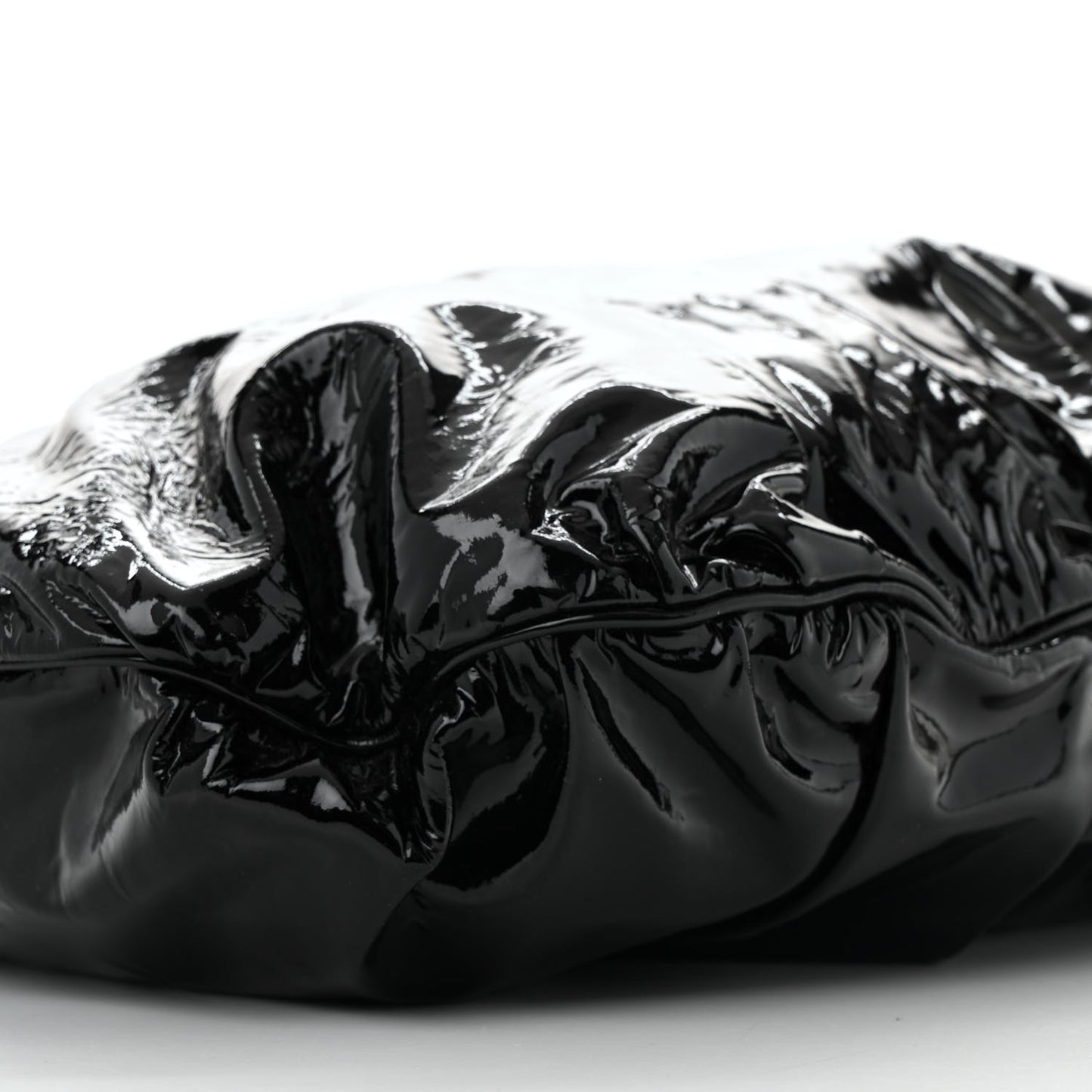 Patent Large Hysteria Top Handle Bag  Black