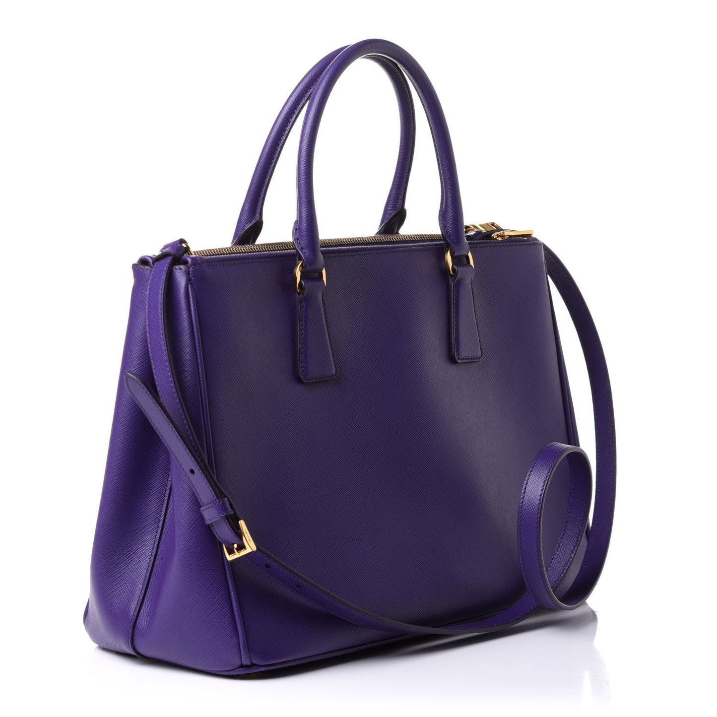 Saffiano Medium Galleria Double Zip Tote Viola