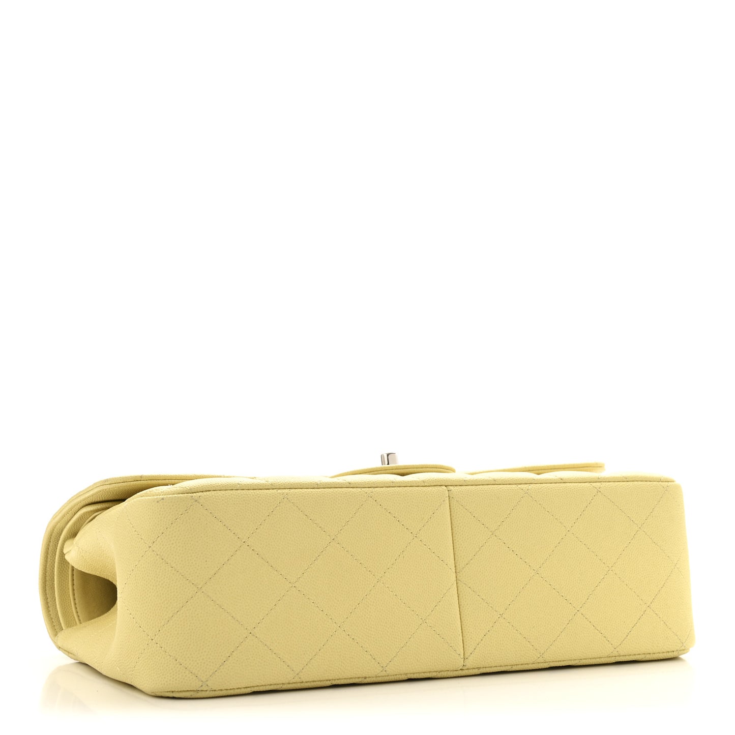 Caviar Quilted Jumbo Double Flap Yellow