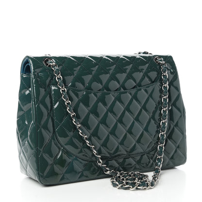 Chanel Patent Maxi Double Flap Turquoise 4 of 12