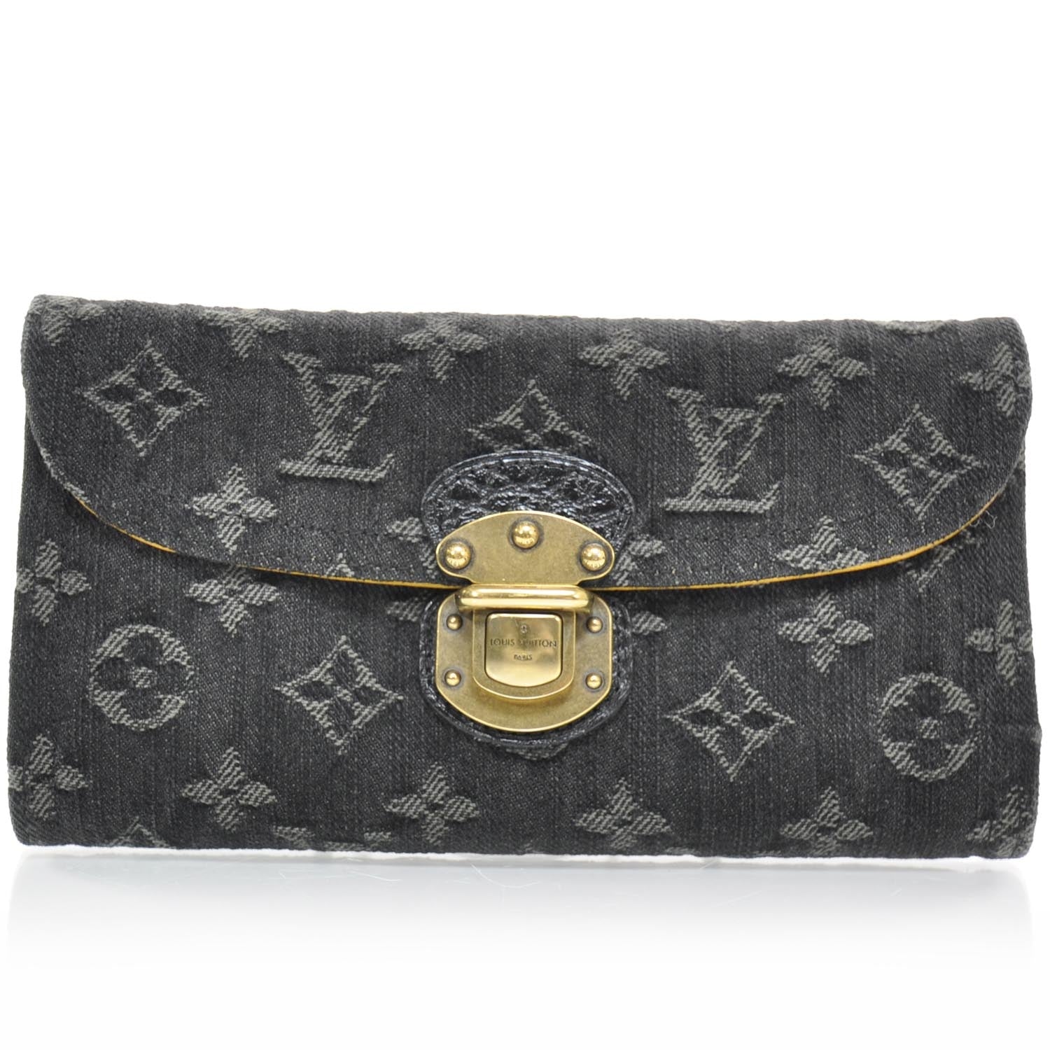 Louis Vuitton Denim Amelia Wallet Black 1 of 7