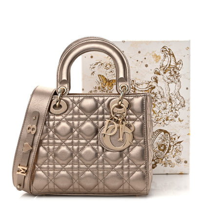 Christian Dior Metallic Lambskin Cannage Small My ABCDior Lady Dior Gold 11 of 11