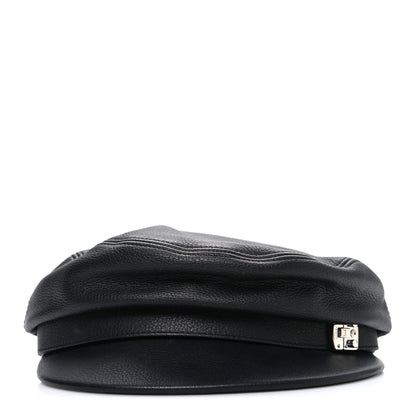 Gucci Calfskin Newsboy Hat M Black 3 of 9
