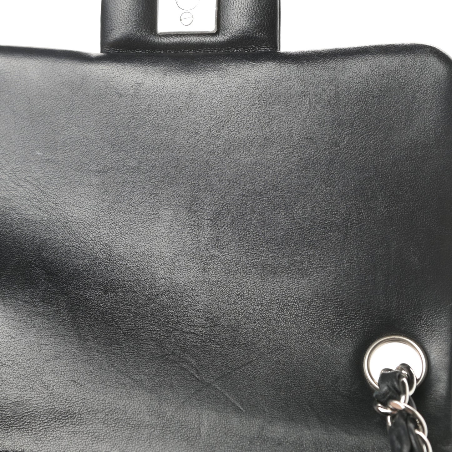 Lambskin Quilted Mini Square Flap Black