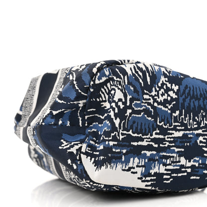 Christian Dior Technical Fabric Embroidered Palm Tree Toile De Jouy DiorTravel Pouch Blue 9 of 12