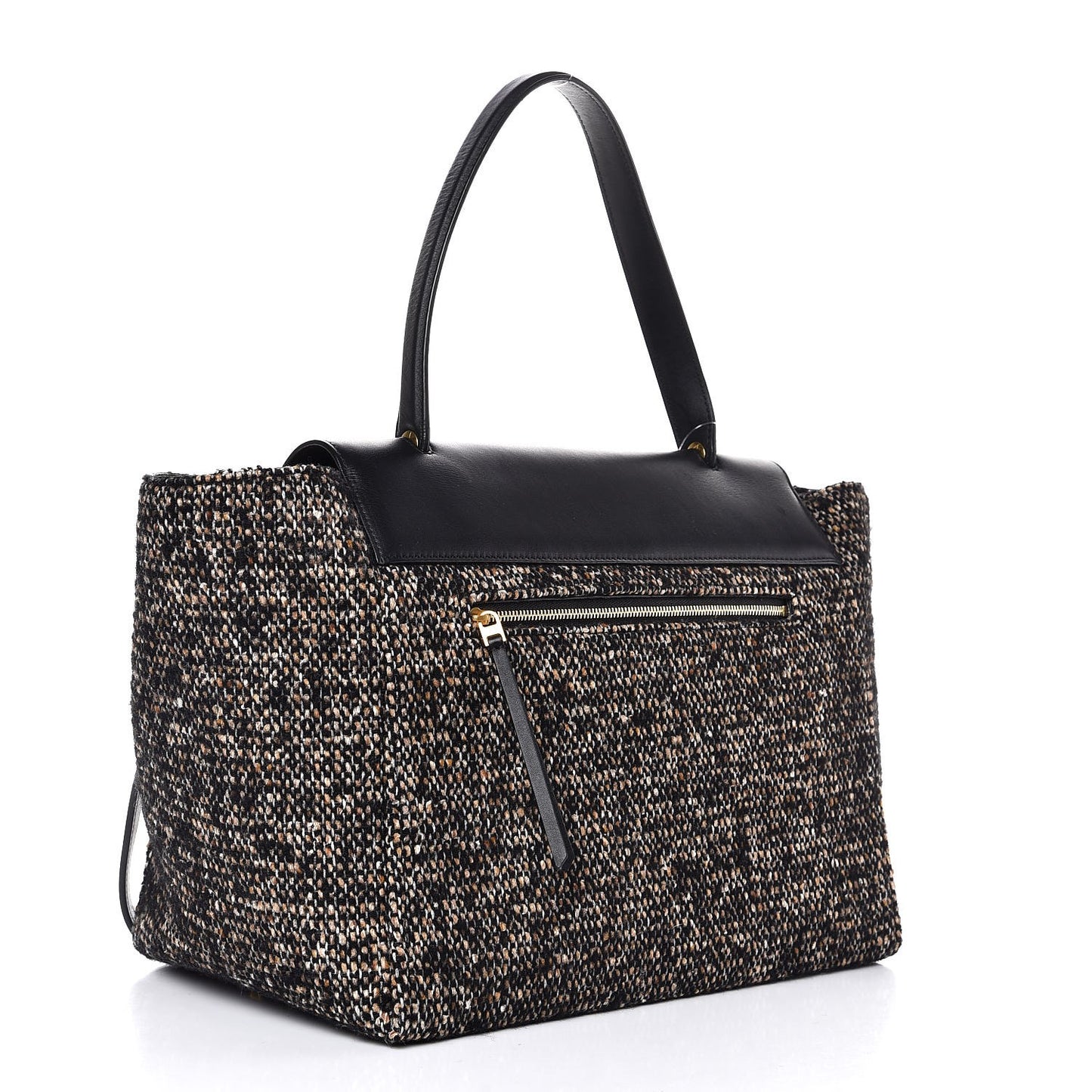 Tweed Calfskin Small Belt Bag Black