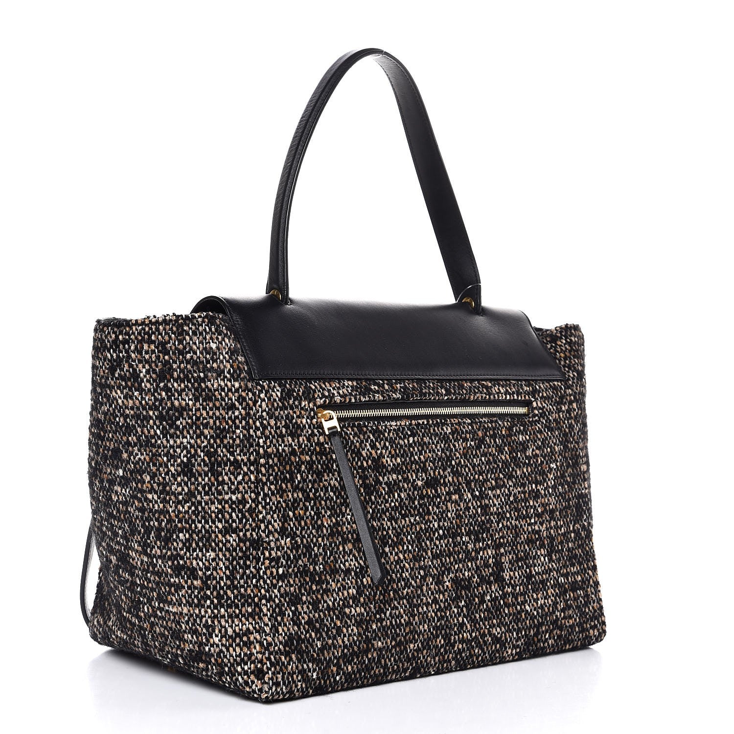 Celine Tweed Calfskin Small Belt Bag Black 3 of 7