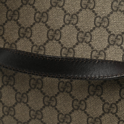 Gucci GG Supreme Monogram Large Zippered Shopping Tote Dark Brown 12 of 13