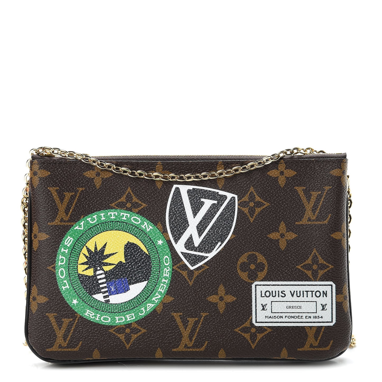 Monogram World Tour Double Zip Pochette