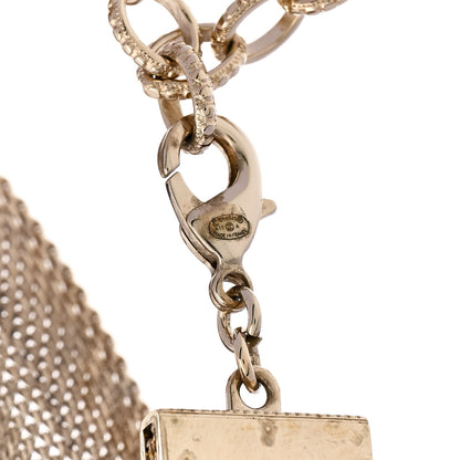 Chanel Mesh Logo Choker Necklace Gold 4 of 5