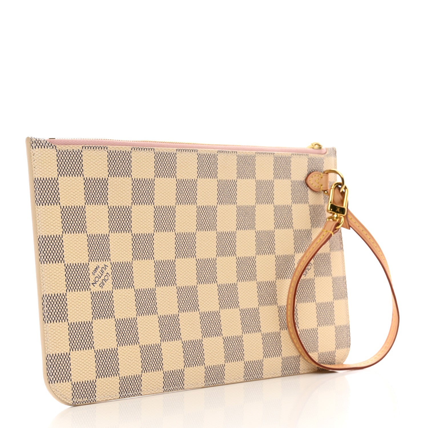 Louis Vuitton Damier Azur Neverfull MM GM Pochette Rose Ballerine 3 of 9