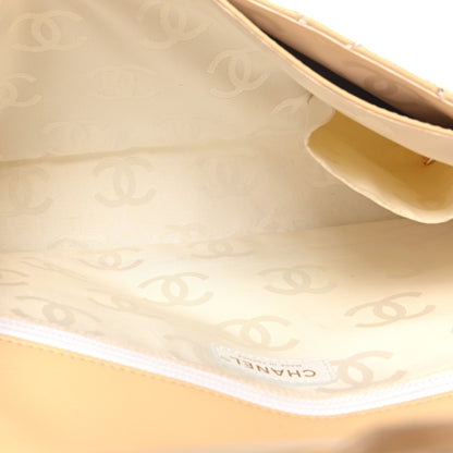 Chanel Calfskin Quilted Wild Stitch Large Flap Beige 5 of 11