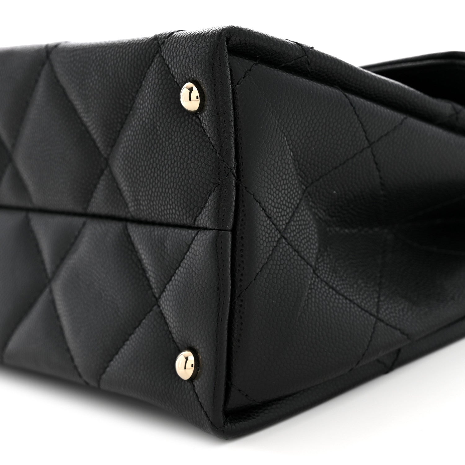 Chanel Caviar Quilted Retro Mini Twist Top Handle Clutch Flap Black 10 of 10
