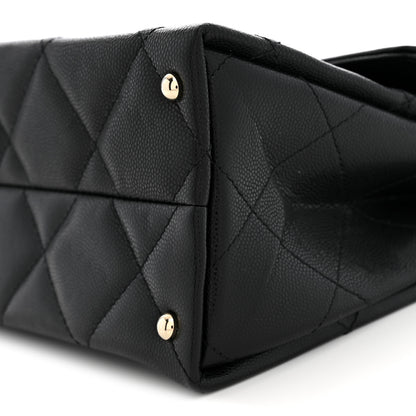 Chanel Caviar Quilted Retro Mini Twist Top Handle Clutch Flap Black 10 of 10