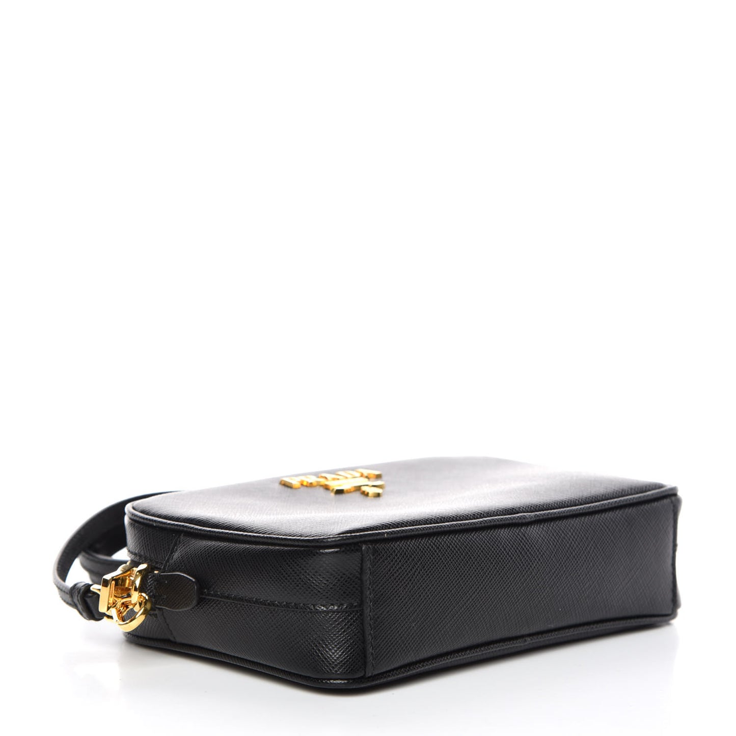 Saffiano Small Camera Crossbody Bag Black