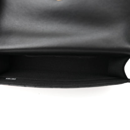 Chanel Lambskin Pearl Crystal Quilted Pearly Girl Handle Flap Phone Holder With Chain Black 5 of 12