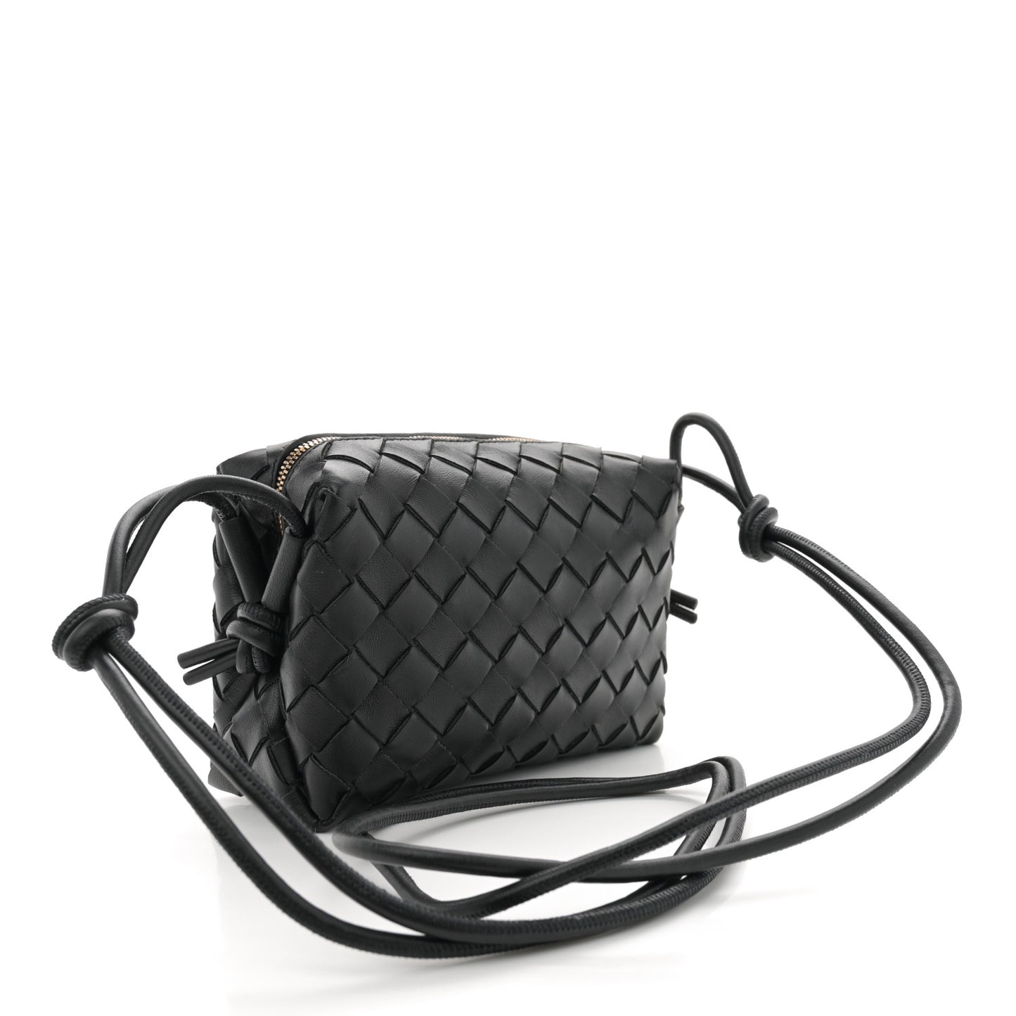 Nappa Intrecciato Mini Loop Camera Bag Black