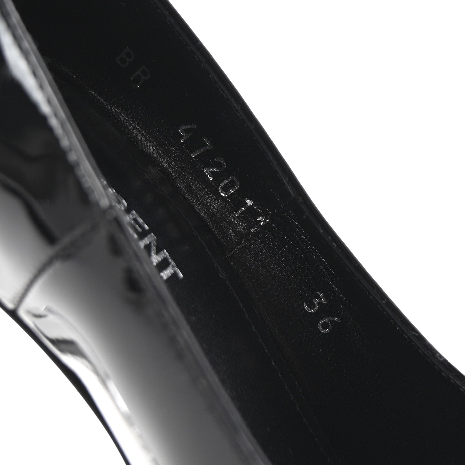 Saint Laurent Patent Opyum 110 Pumps 36 Black Silver 9 of 9