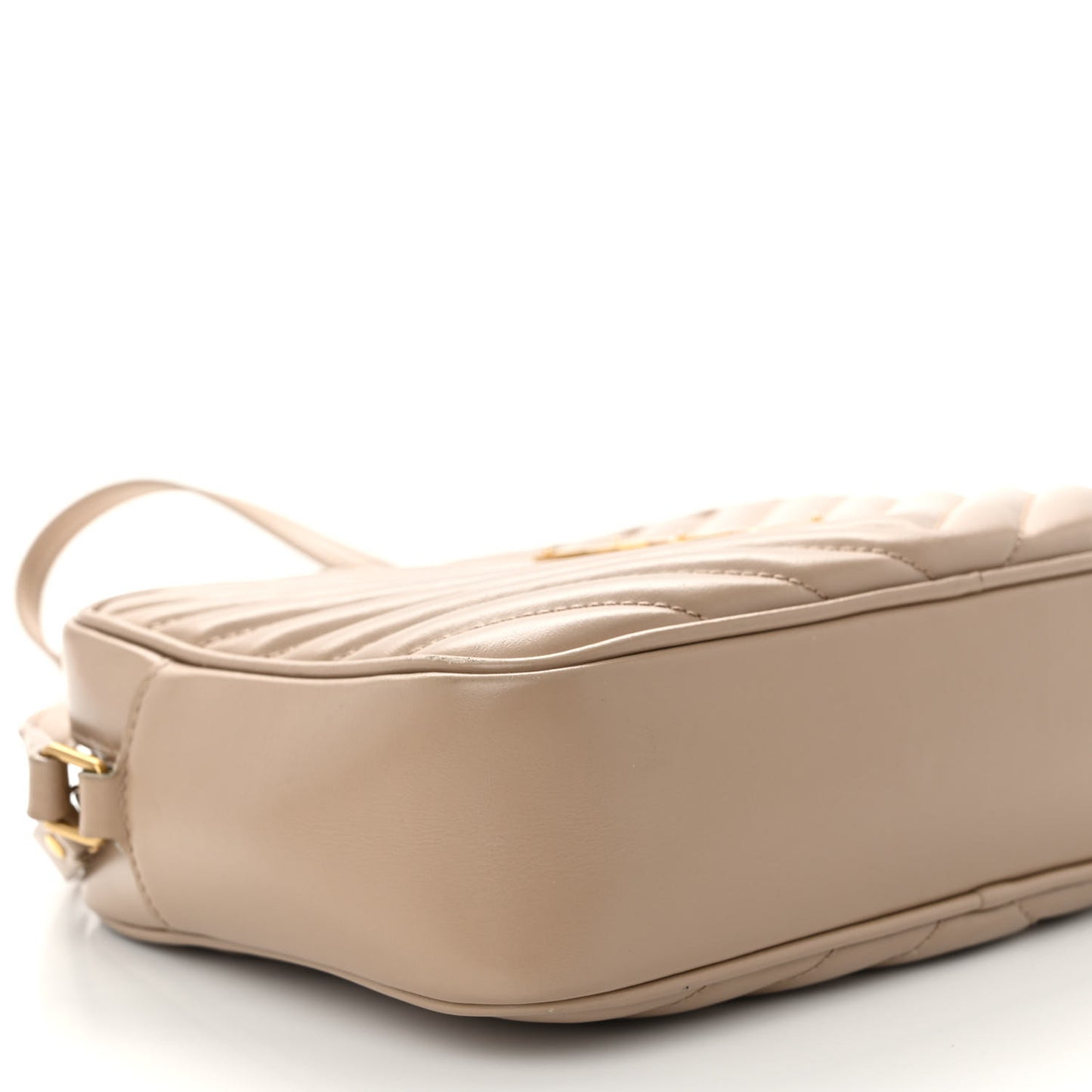 Calfskin Matelasse Monogram Lou Camera Bag Dark Latte