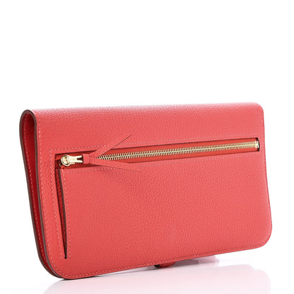 Hermes Togo Dogon Recto Verso Wallet Rouge Pivoine 3 of 7