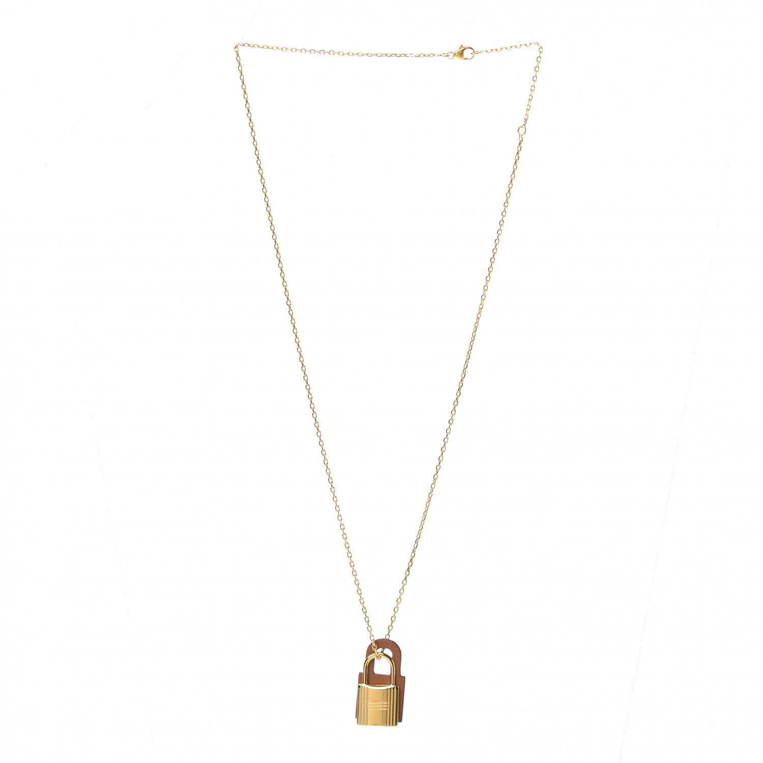 Hermes Swift Small O'Kelly Pendant Necklace Gold 3 of 7