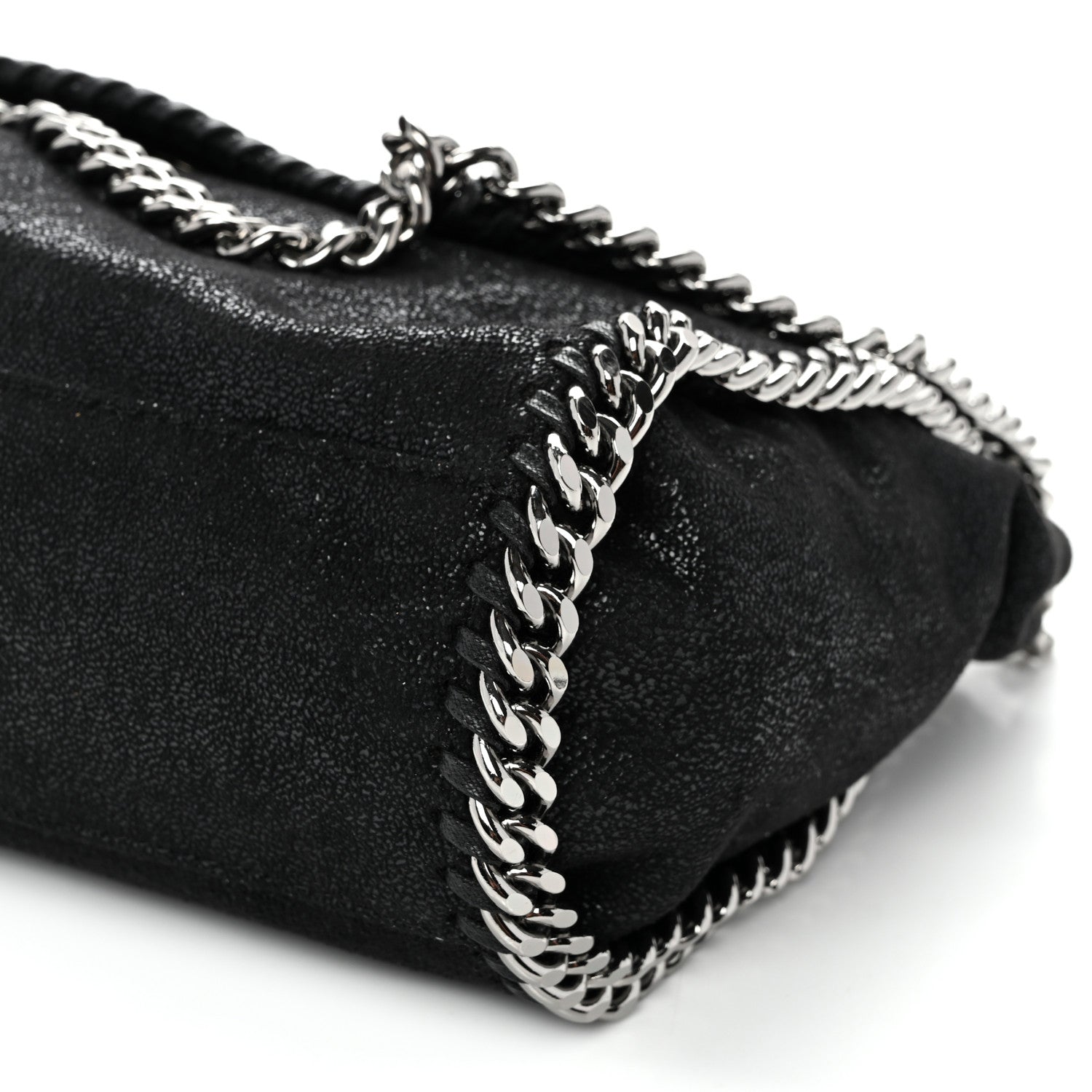Stella McCartney Shaggy Deer Mini Falabella Fold Over Tote Black 10 of 10