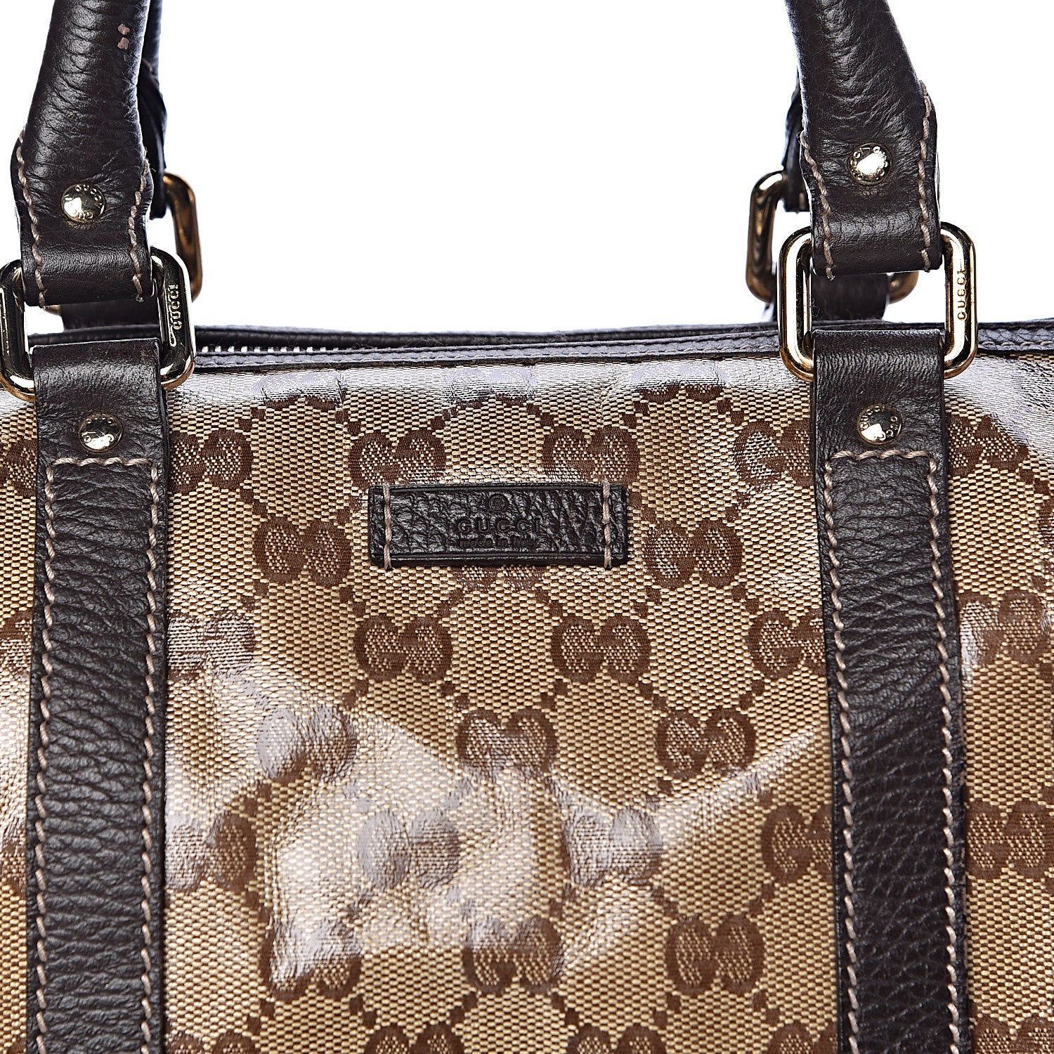 Gucci Crystal Monogram Medium Joy Boston Dark Brown 8 of 13