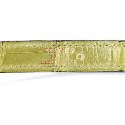 Hermes Shiny Alligator Kelly Sellier 32 Vert Chartreuse 22 of 40
