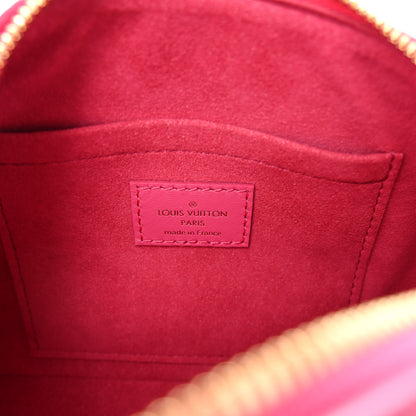 Louis Vuitton Calfskin Nanogram Embossed Speedy Bandouliere 20 Rose 6 of 9