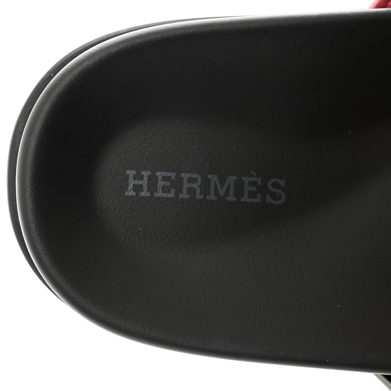 Hermes Suede Goatskin Womens Chypre Sandals 37 Toundra Rose Du Desert 8 of 9