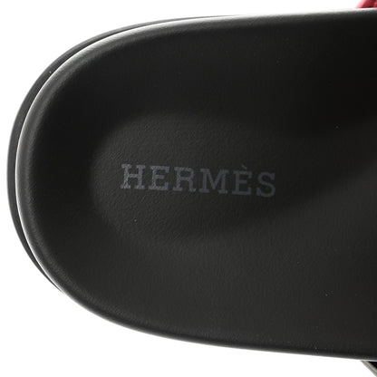 Hermes Suede Goatskin Womens Chypre Sandals 37 Toundra Rose Du Desert 8 of 9