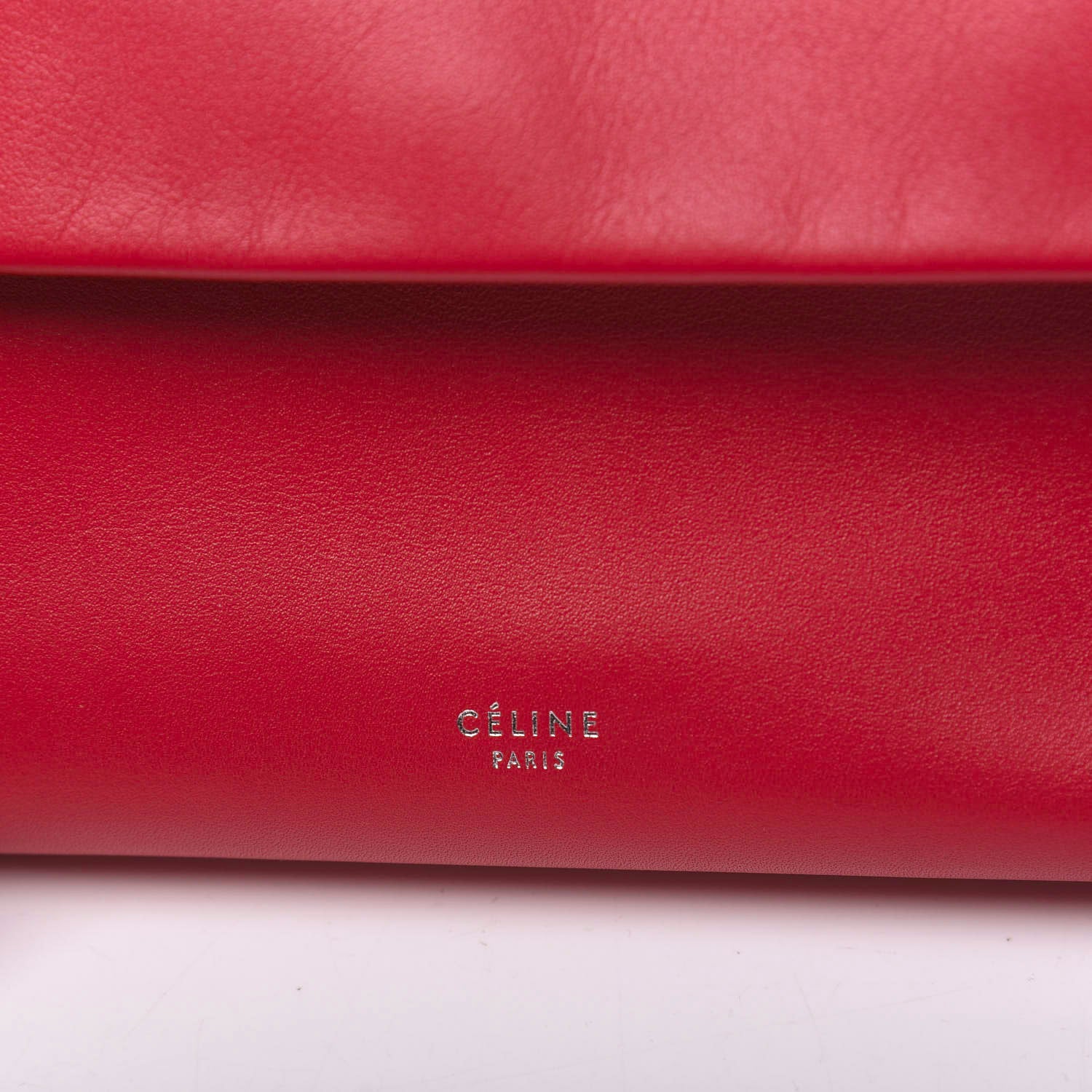 Celine Smooth Calfskin Flap Clasp Bag Bright Red 10 of 12