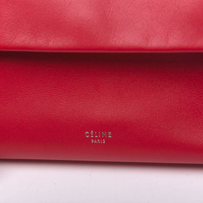 Celine Smooth Calfskin Flap Clasp Bag Bright Red 10 of 12