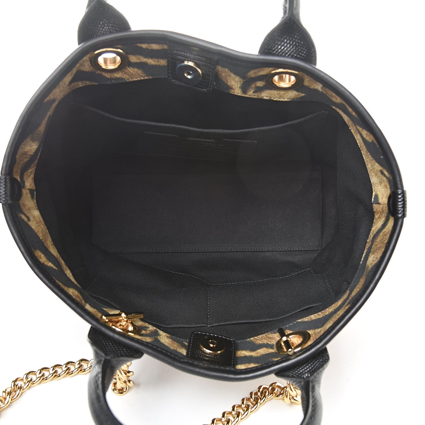 Leopard Print Graffiti Printed Iguana Amore Tote Black Multicolor