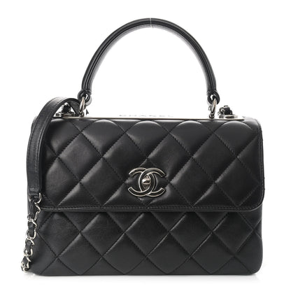 Chanel Lambskin Quilted Small Trendy CC Dual Handle Flap Bag Black 1 of 12