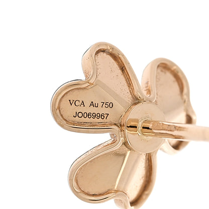 Van Cleef & Arpels 18K Yellow Gold Diamond Mini Frivole Earrings 4 of 5
